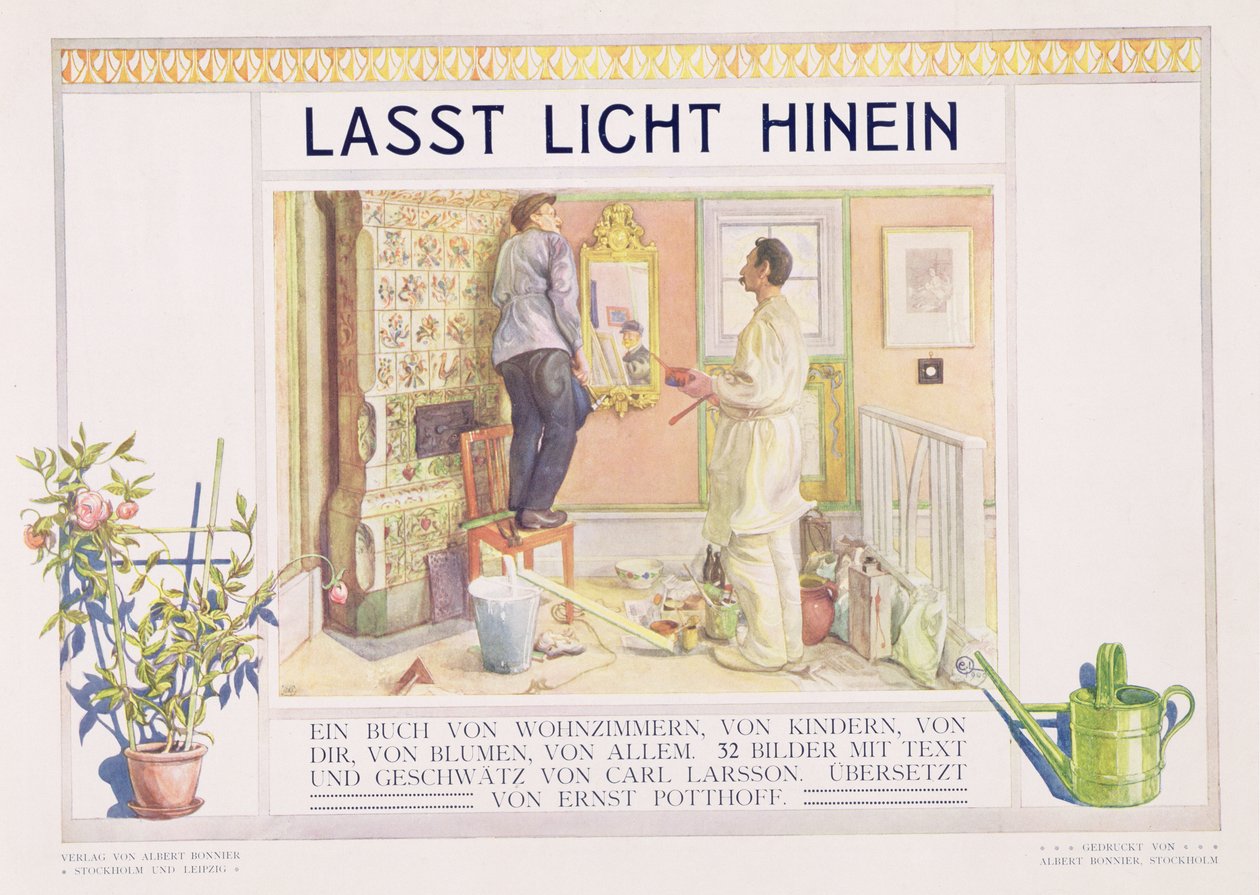 Frontispice till "Lasst Licht Hinin", 1909 av Carl Larsson