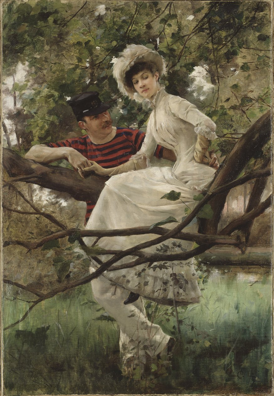 Idyll - Idyll, av Larsson, Carl (1853-1919). Olja på duk. Mått: 70x48 cm. Nationalmuseum Stockholm av Carl Larsson