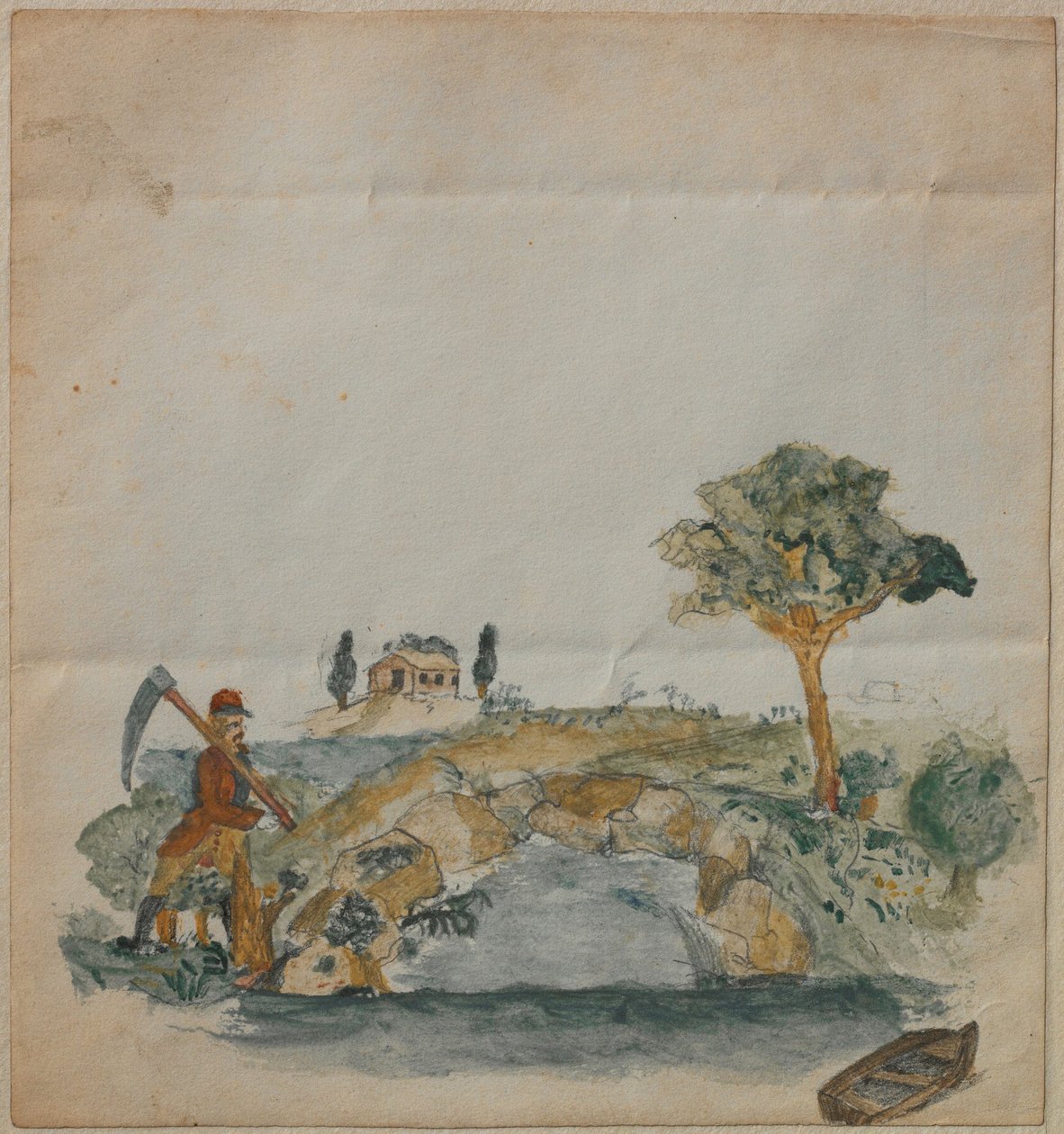 Landskap med en sjö av Carl Larsson
