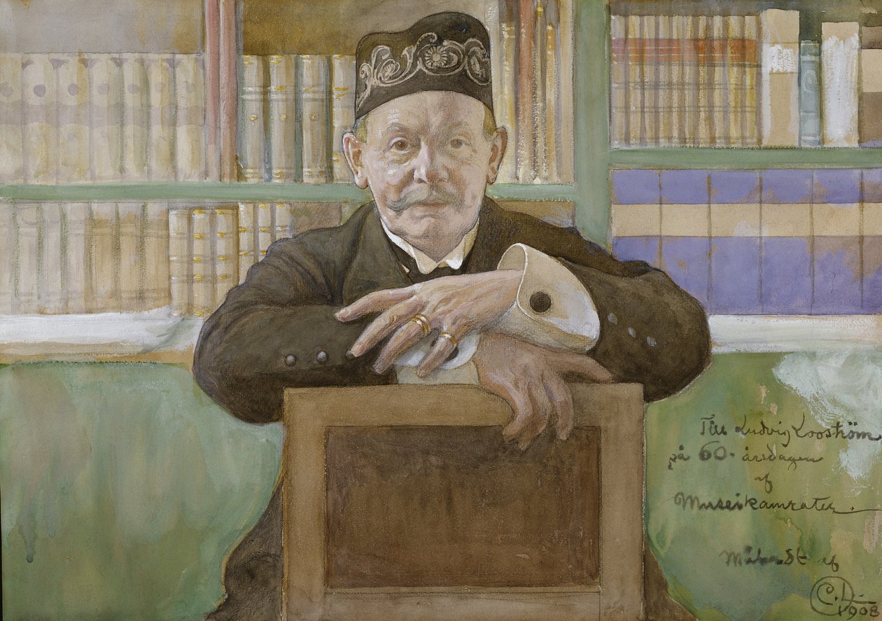 Ludvig Löstrom, 1908 (wc på papper) av Carl Larsson