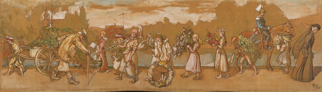Utomhus blåser sommarvinden av Carl Larsson