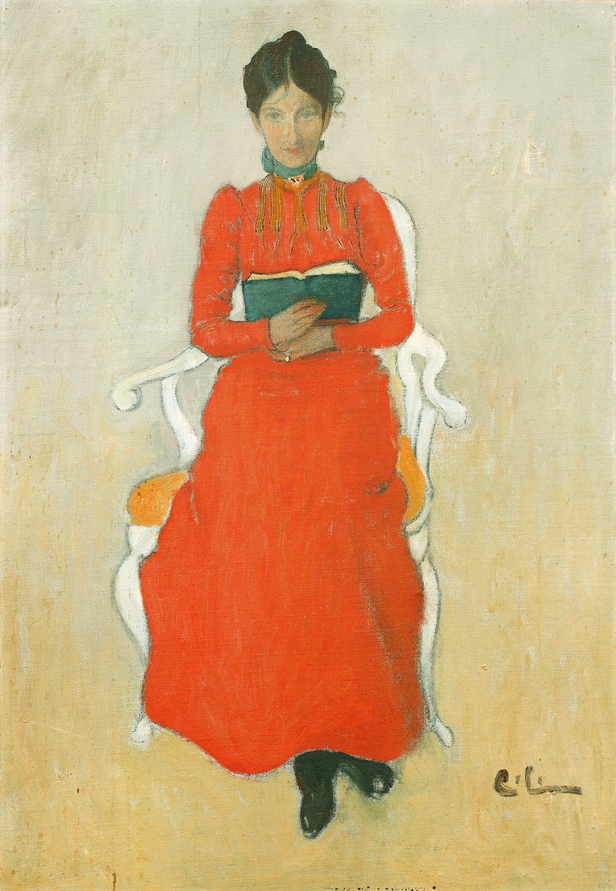 Porträtt av Dora Lamm, ca 1900 av Carl Larsson