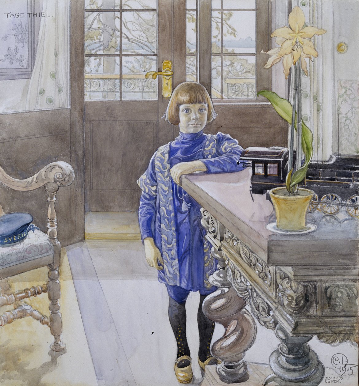Porträtt av Tage Thiel av Carl Larsson