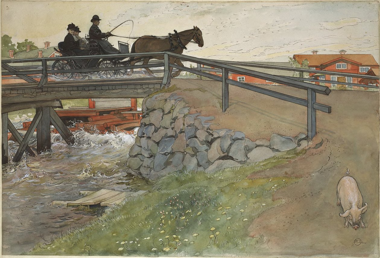 Bron. Ur Ett hem (26 akvareller) av Carl Larsson
