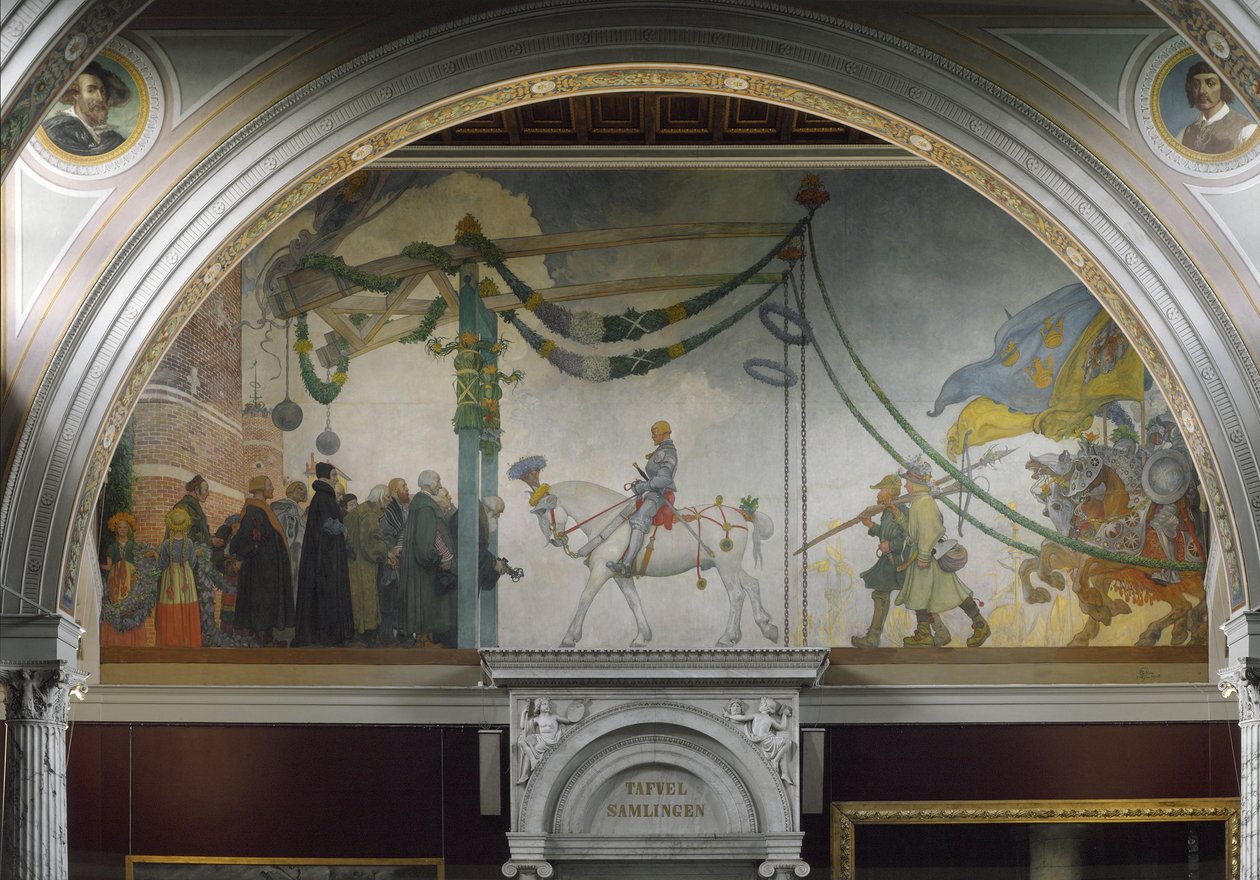 Sveriges kung Gustav Vasas intåg i Stockholm 1523, 1908 av Carl Larsson