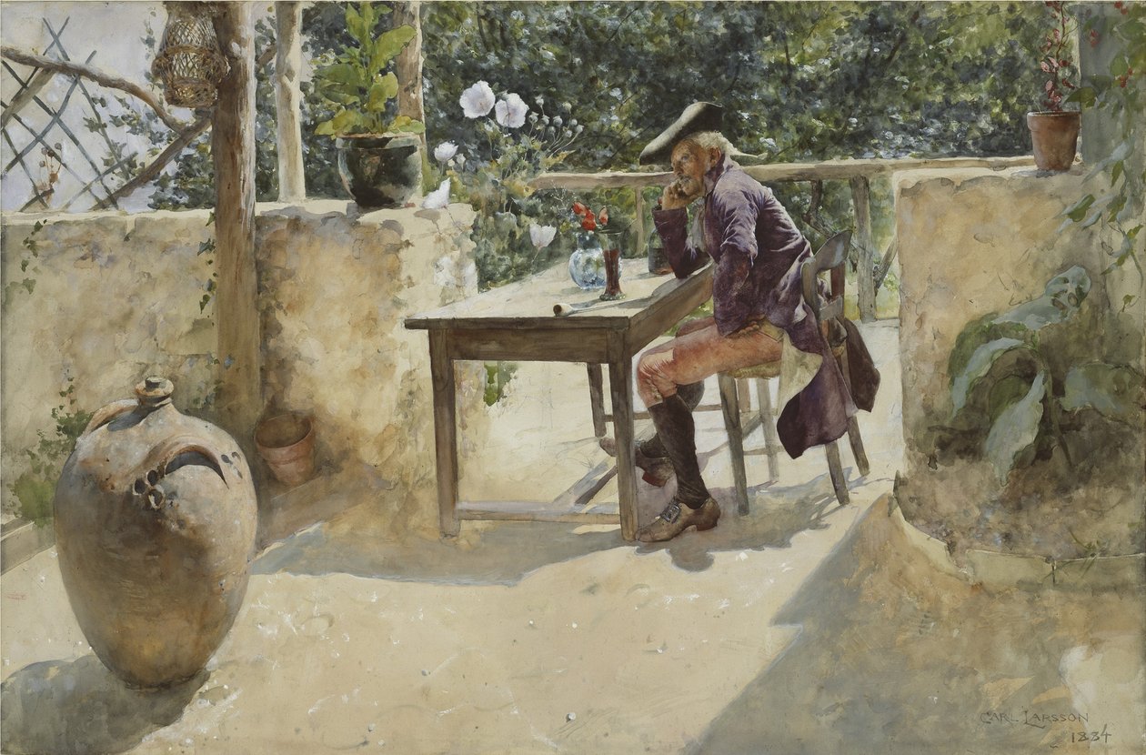 The Vine (wc på papper) av Carl Larsson