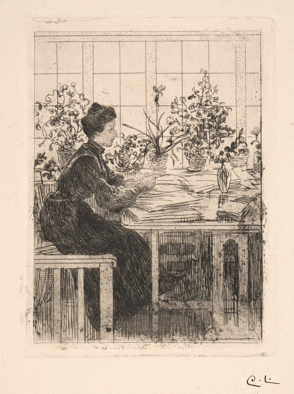 Wendela (fru Pfannenstill) vid fönstret av Carl Larsson