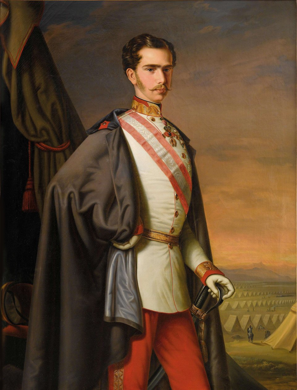 Porträtt av kejsar Franz Joseph I av Österrike, 1856. av Carl Lemmermayer