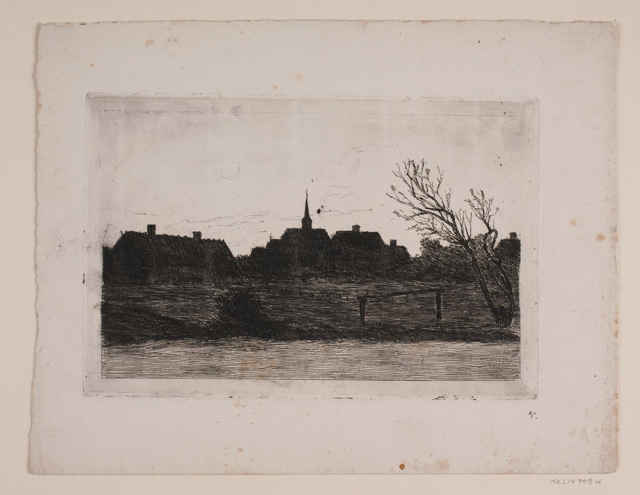 Hornbæk kyrka, sommarkväll av Carl Locher
