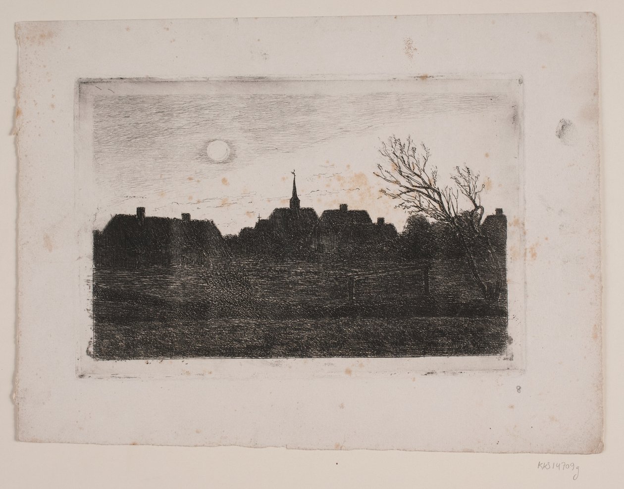 Hornbæk kyrka, sommarkväll av Carl Locher