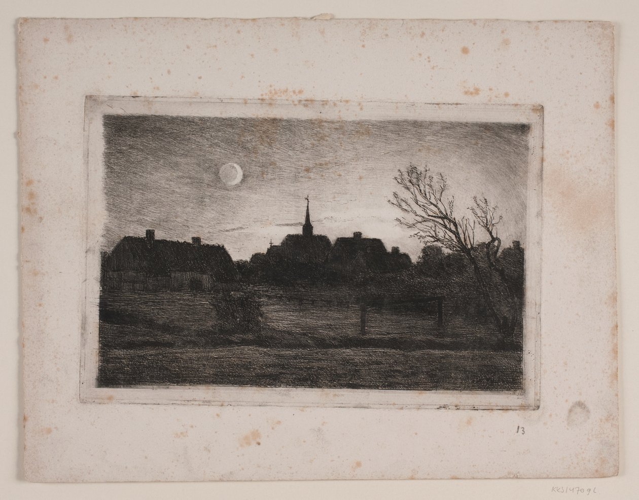 Hornbæk kyrka, sommarkväll av Carl Locher