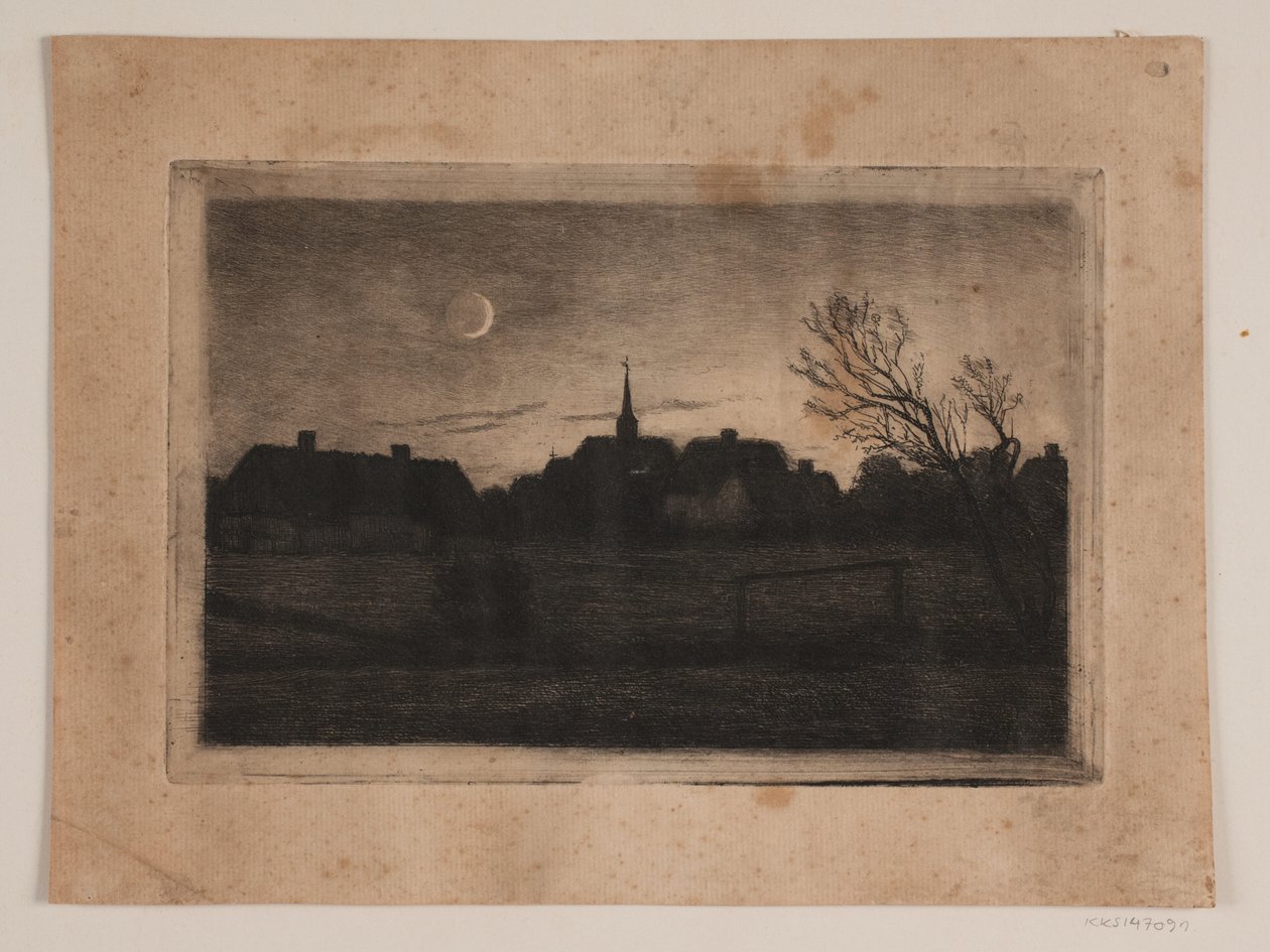 Hornbæk kyrka, sommarkväll av Carl Locher