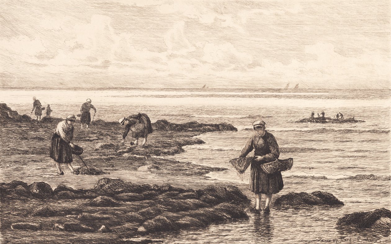Räkfiskare i Bretagne av Carl Locher