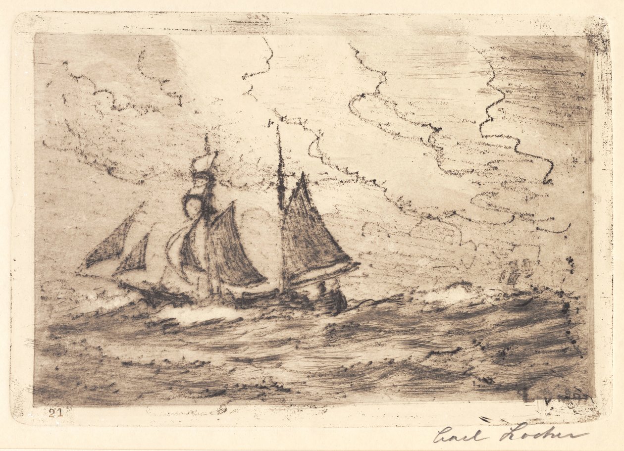 Hård kuling av Carl Locher