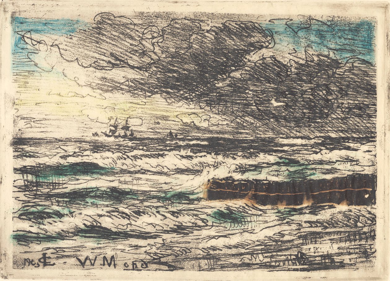 Storm vid Tisvilde av Carl Locher