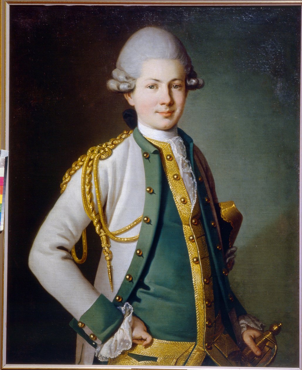 Portrait du comte Nicolay Semyonovich Mordvinov (1754-1845) (Porträtt av greve N.S. Mordvinov). Målning av Carl Ludwig Johann Christineck (1733-1793 eller 1794), olja på duk av Carl Ludwig Christinek