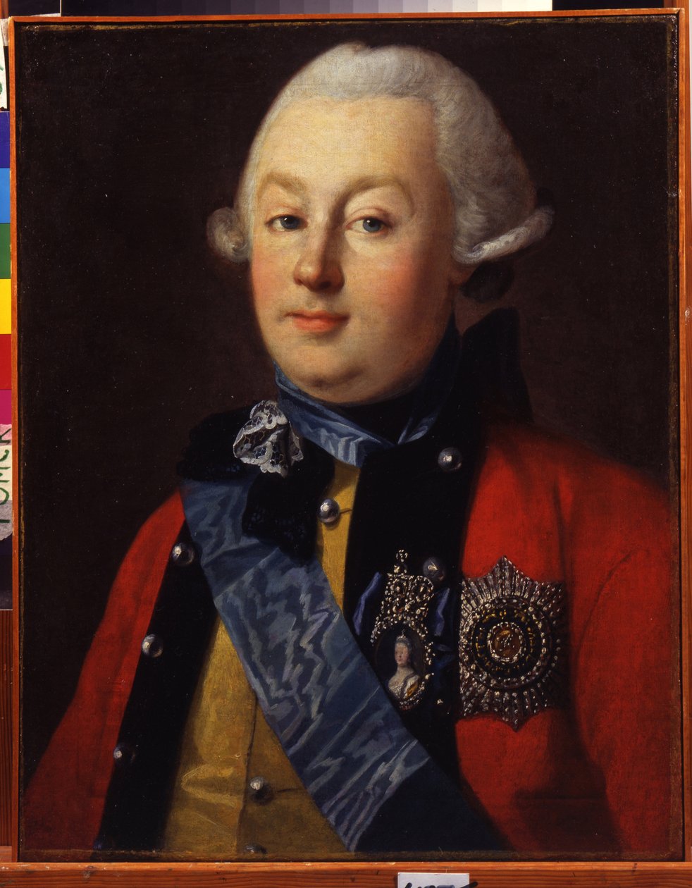 ""Porträtt av den politiska och militära Grigory (Gregory eller Grigori) Orlov (1734-1783) favorit av kejsarinnan Katarina II"" Målning av Carl Ludwig Johann Christineck (1732/3-1792/4) av Carl Ludwig Christinek