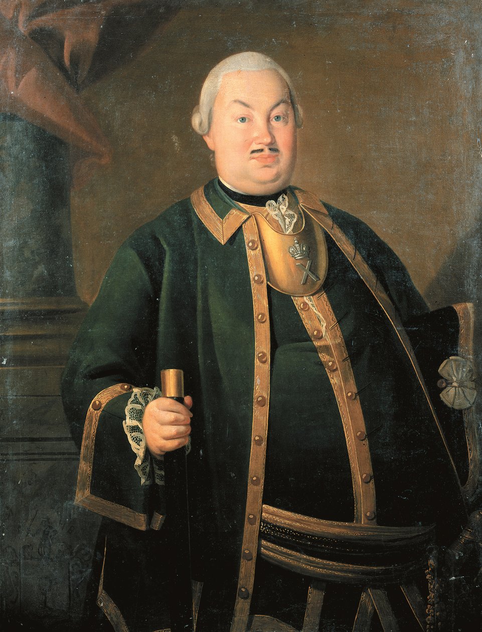 Porträtt av generalen Fyodor Berchman, 1762 av Carl Ludwig Johann Christineck
