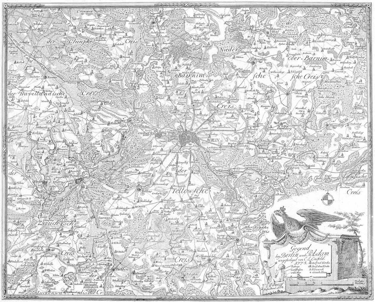 Område nära Berlin och Potsdam av Carl Ludwig von Oesfeld