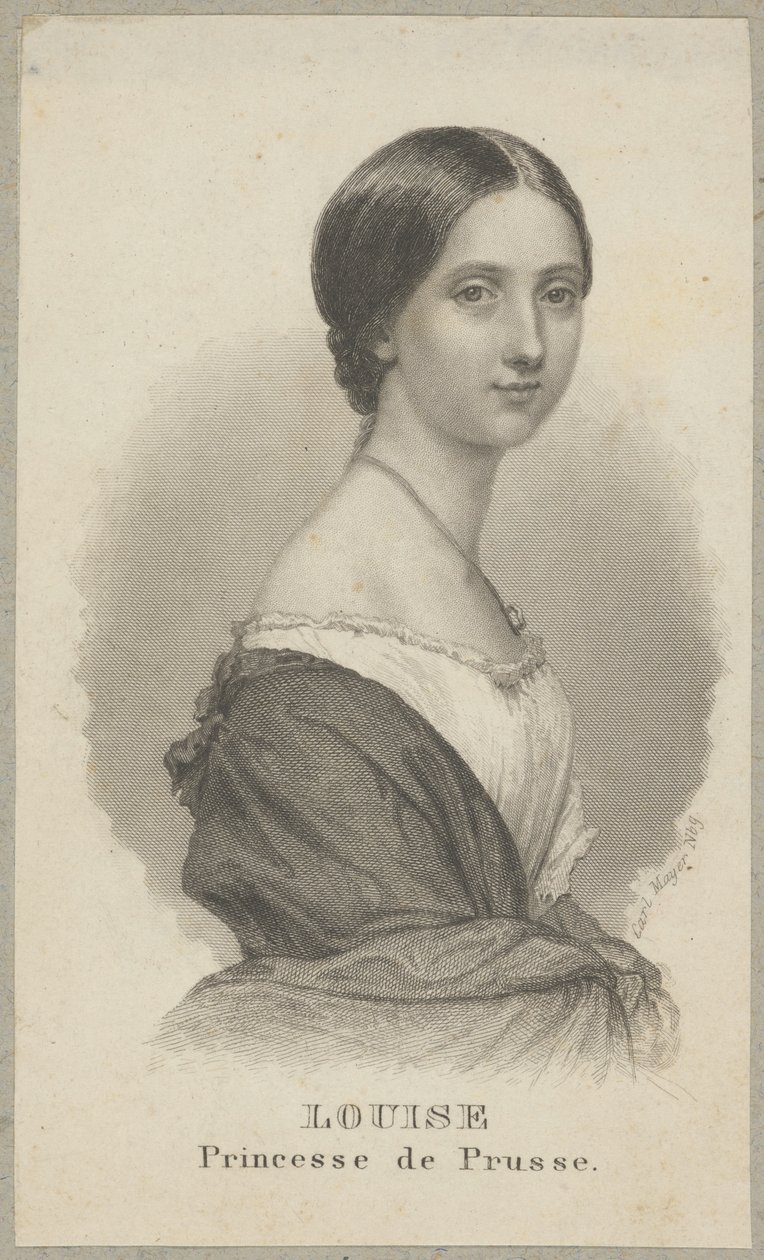 Louise av Preussen (även: Louise av Mecklenburg-Strelitz, egentligen Louise Augusta Vilhelmine Amalia av Mecklenburg-Strelitz, 1776 Hannover - 1810 Hohenzieritz) - prinsessa av Mecklenburg-Strelitz, drottning av Preussen som maka till kung Fredrik Vilhelm av Carl Mayer