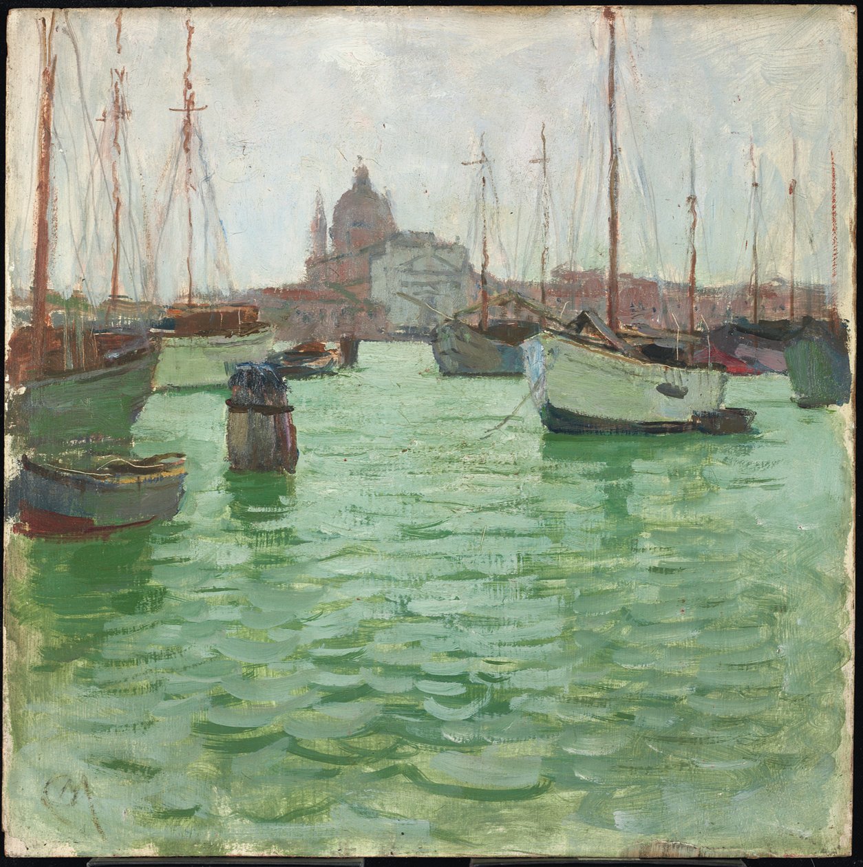 Santa Marie della Salute (olja på panel) av Carl Moll