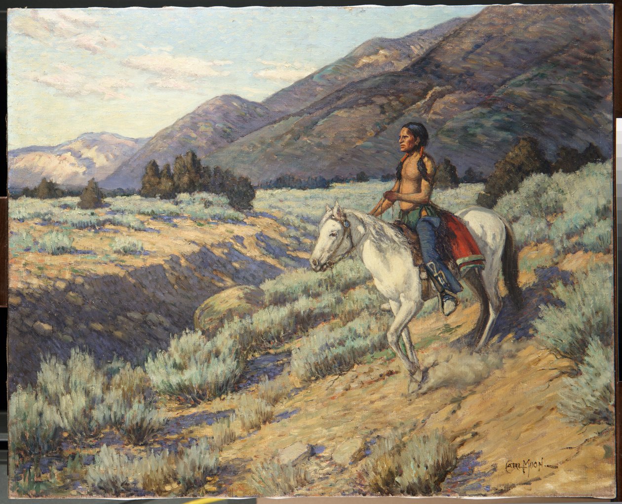 Scout, Taos Valley, New Mexico (olja på duk) av Carl Moon