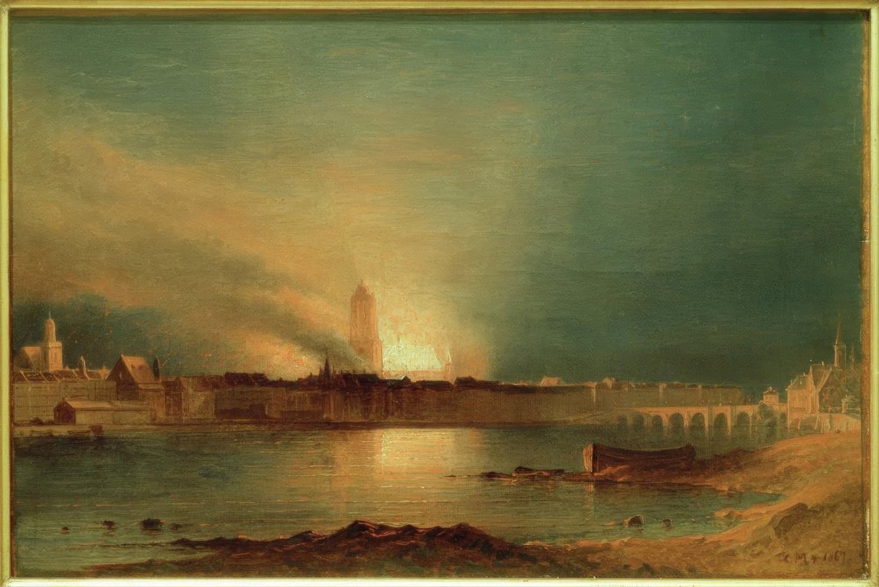 Frankfurt a. M., Domkyrka efter Brand 1867 / Gem. Carl Morgenstern av Carl Morgenstern