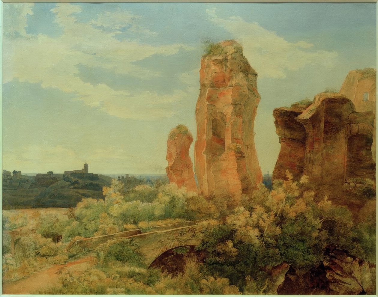 Rom, Aventine, byggnadsfragment i kejserliga trädgårdar / Carl Morgenstern av Carl Morgenstern