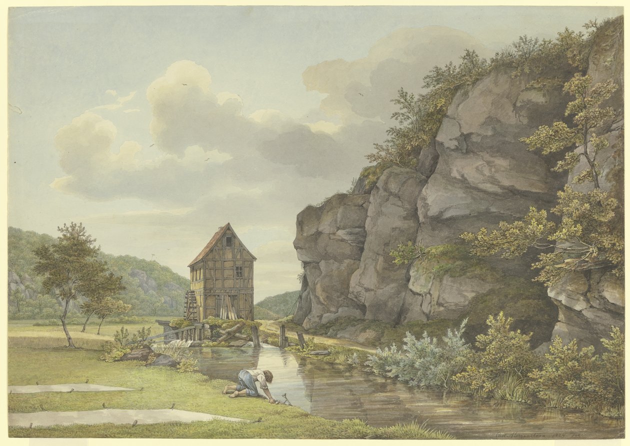 Sågverk nära Eppstein (Lorsbachdalen) av Carl Morgenstern