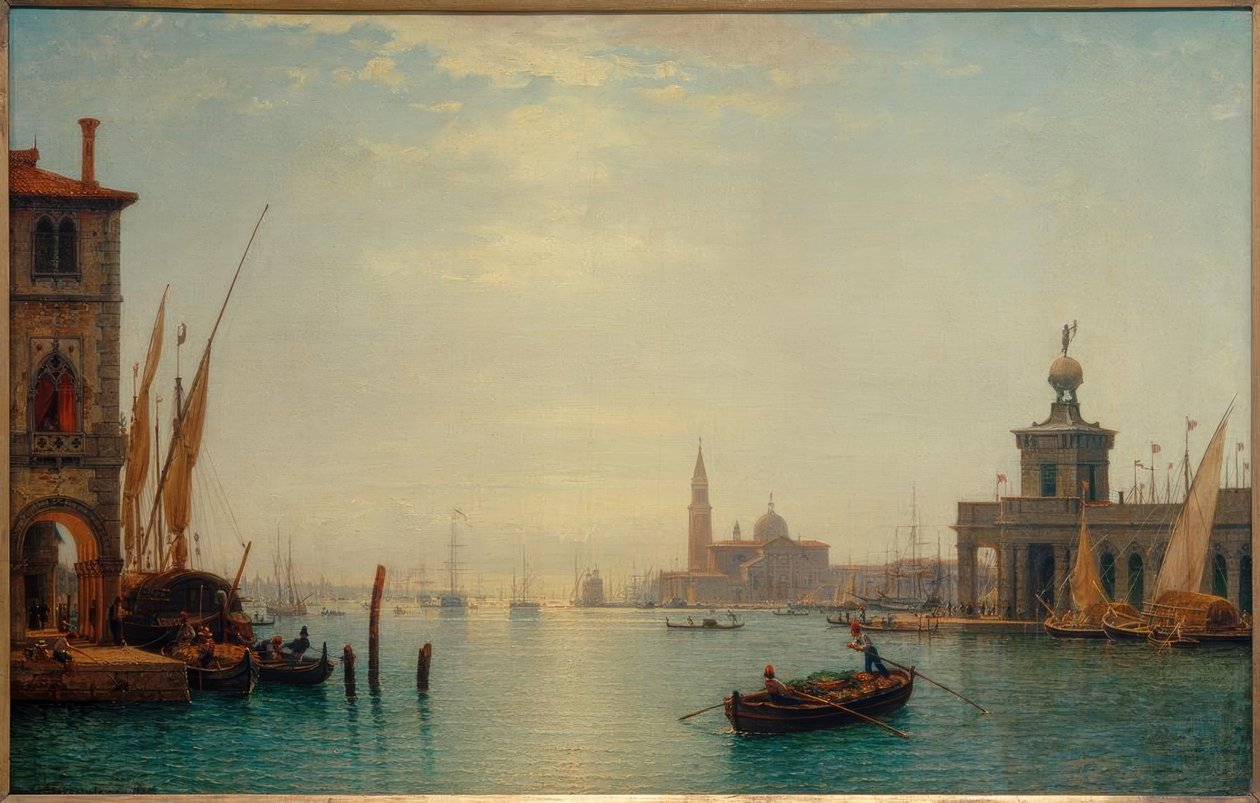 Venedig, Canal Grande, utsikt över S.Giorgio... / C.Morgenstern av Carl Morgenstern