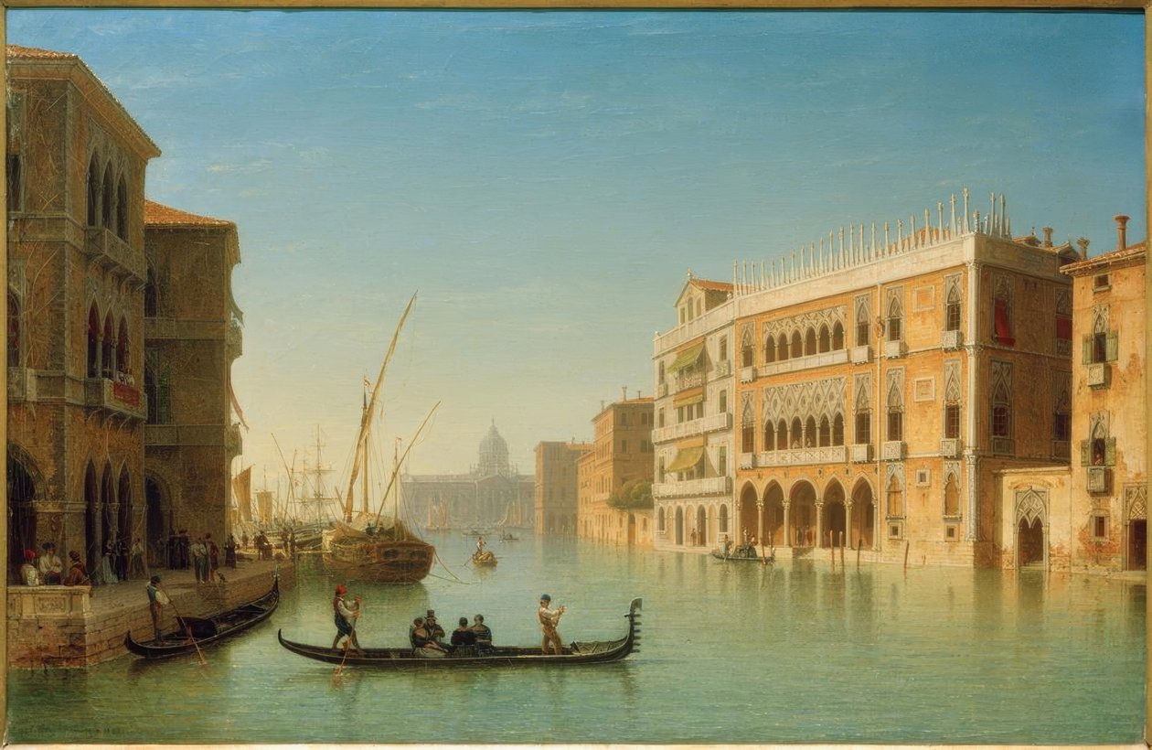 Venedig, Canal Grande / målning av Carl Morgenstern av Carl Morgenstern