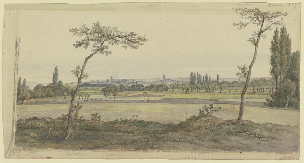 Utsikt över Frankfurt am Main av Carl Morgenstern