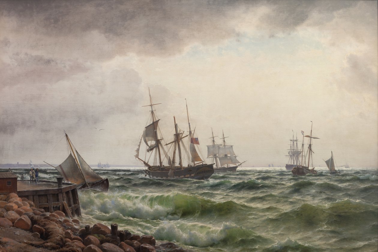 Fartyg under land efter en storm av Carl Neumann