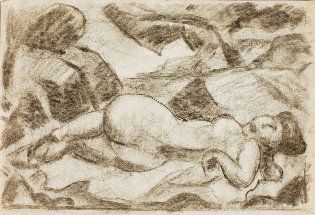 Kvinnlig nakenbild, liggande av Carl Newman