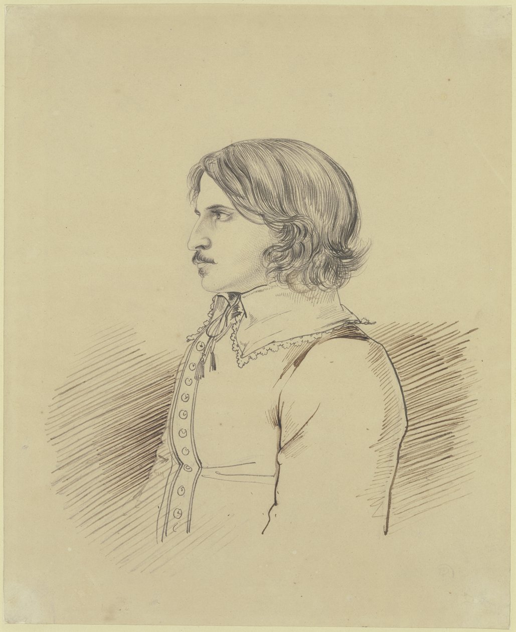 Porträtt av en okänd student ur kretsen kring ”Teutsche Lesegesellschaft” i Heidelberg, 1816 av Carl Philipp Fohr