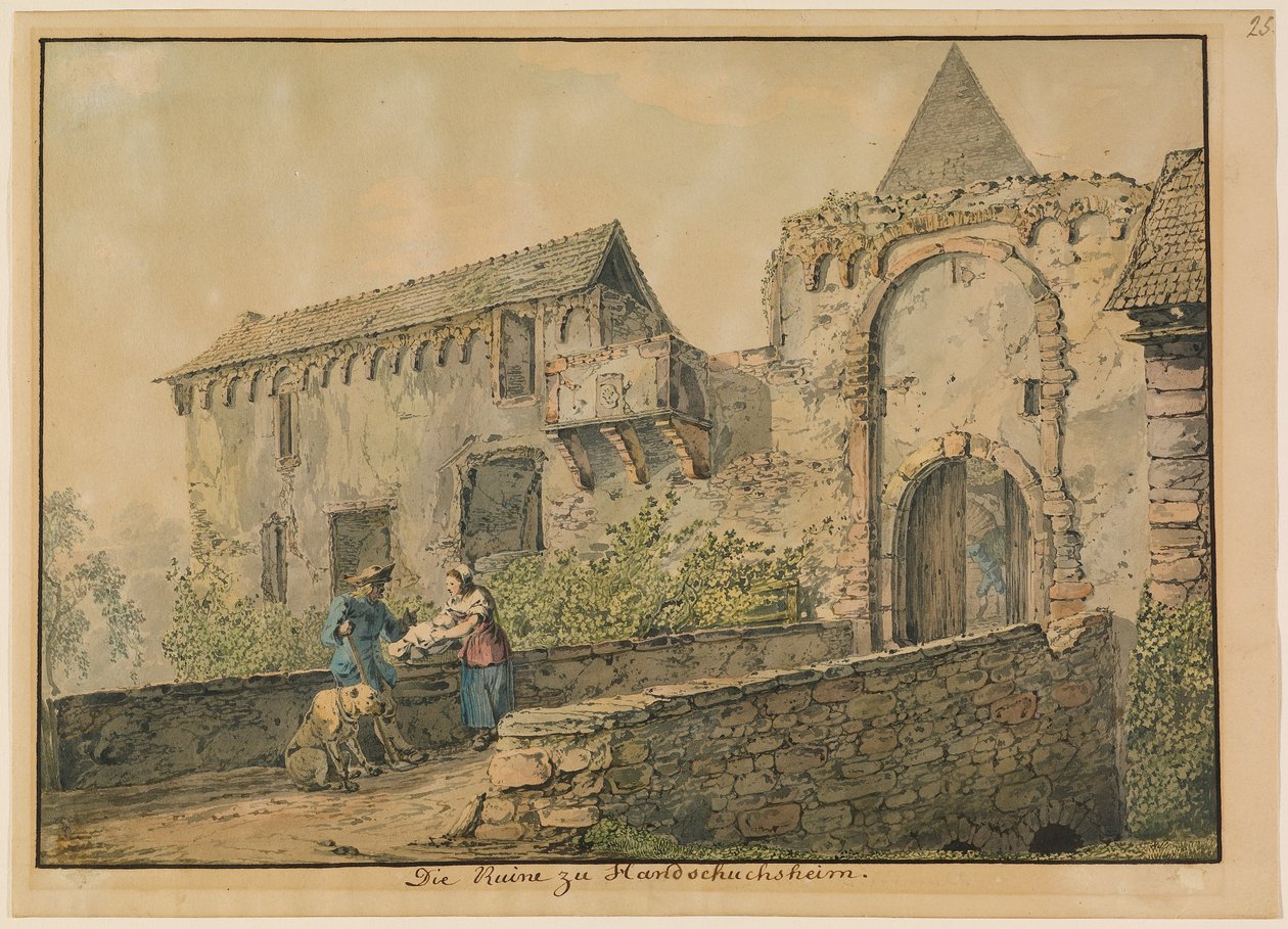 Tiefburgsruinen i Handschuhsheim av Carl Philipp Fohr
