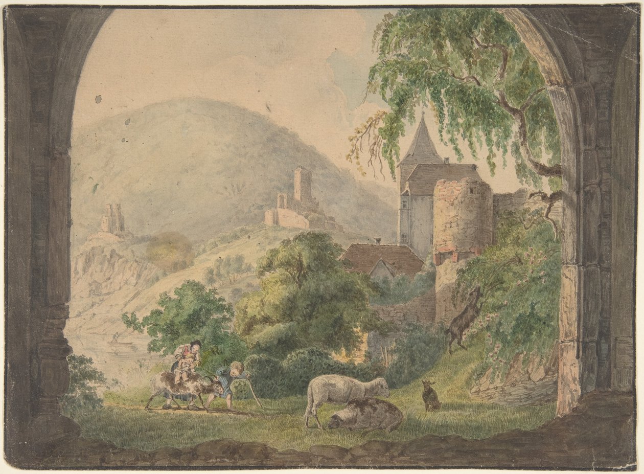 De fyra slotten i Neckarsteinach av Carl Philipp Fohr