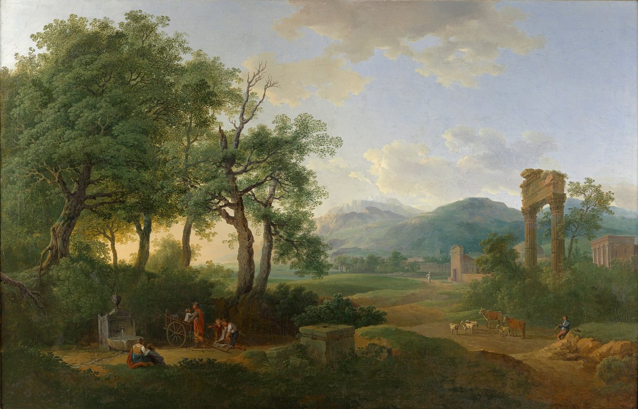 Arkadiskt landskap av Carl Philipp Schallhas