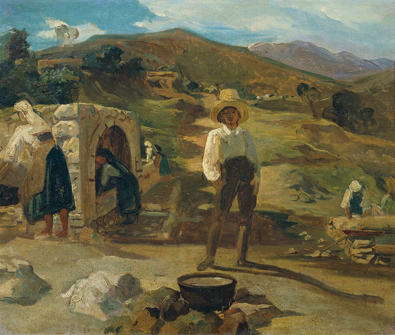 Italienskt landskap av Carl Rahl