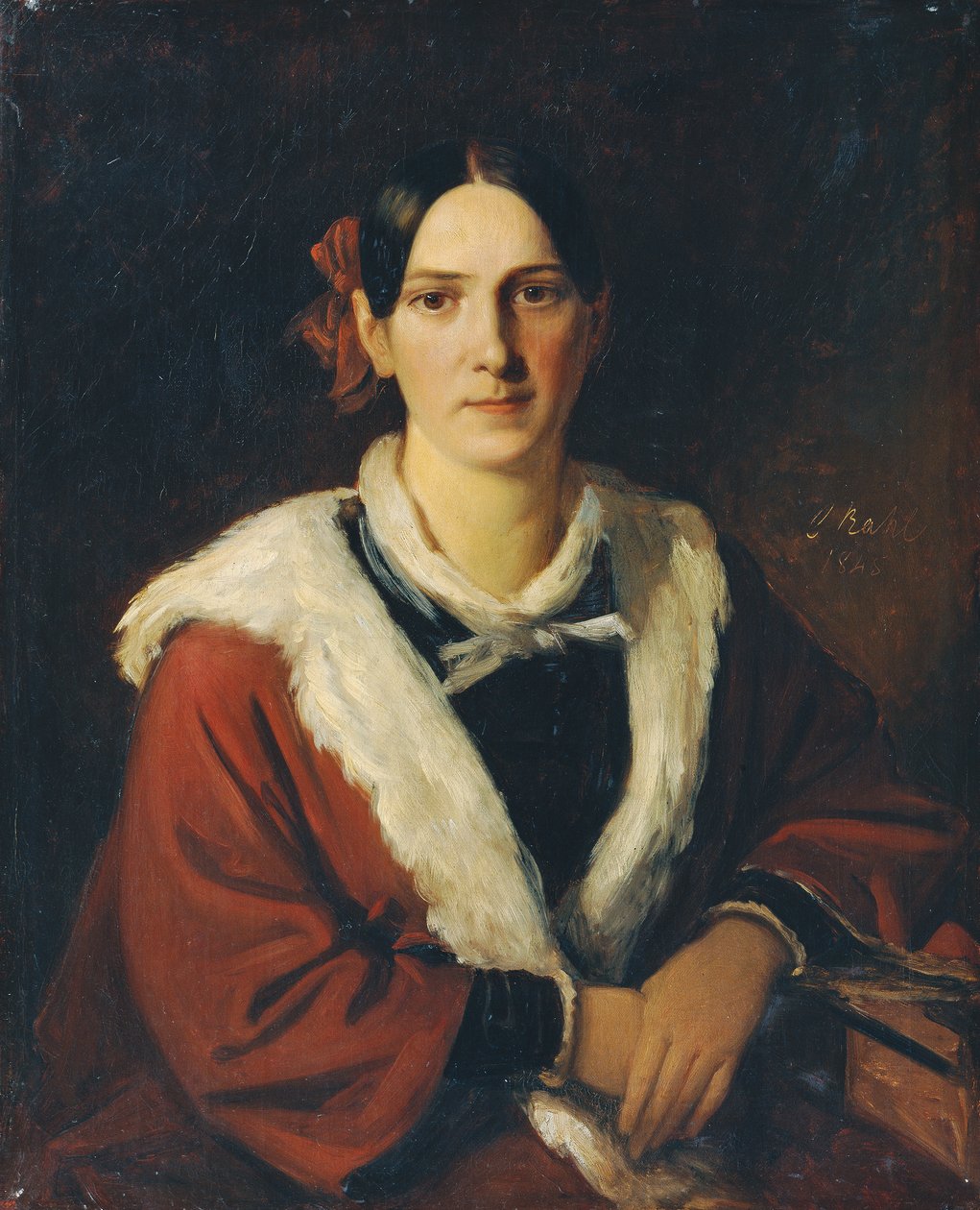 Luise von Schwind, hustru till målaren Moritz von Schwind av Carl Rahl