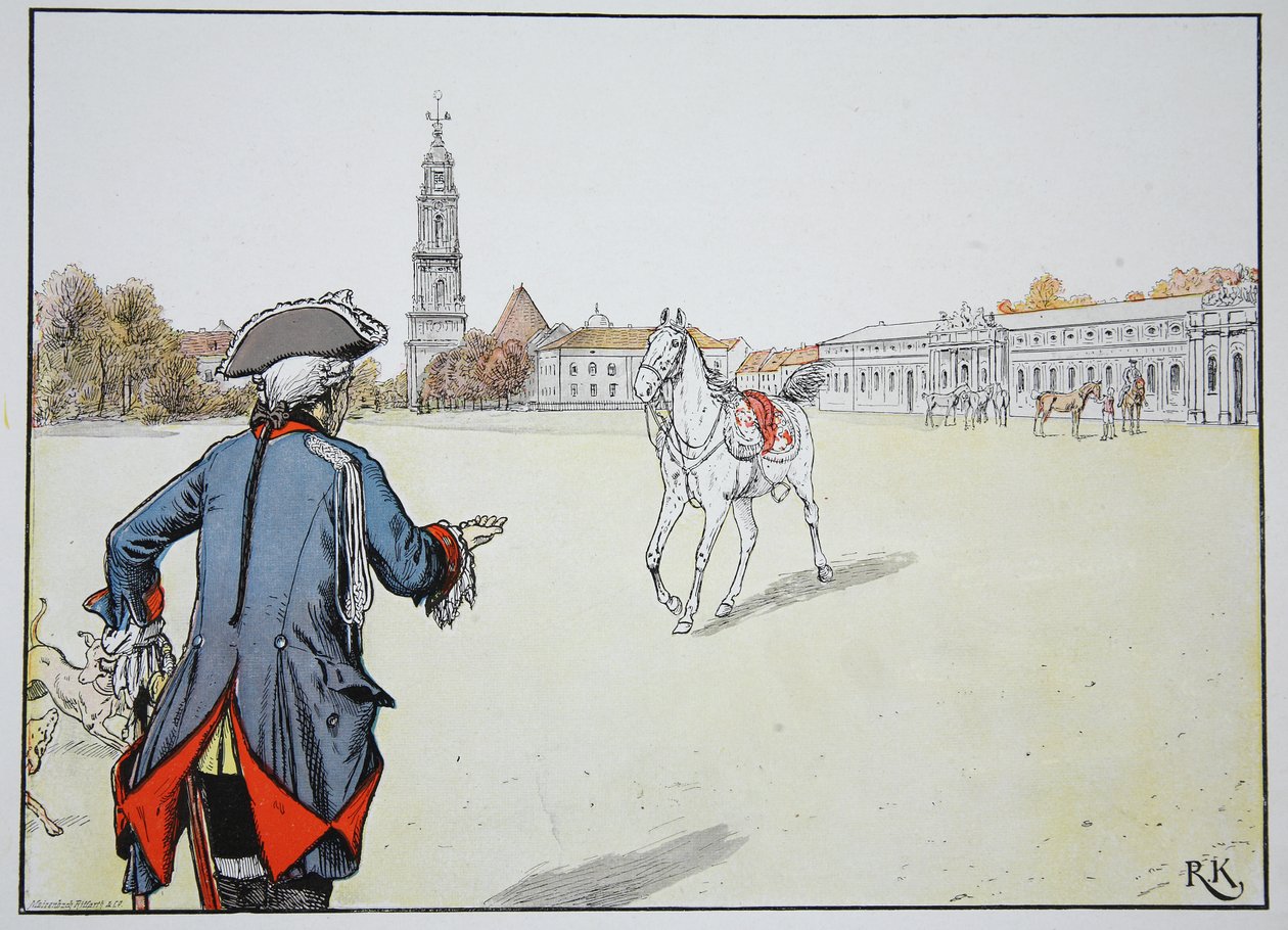 Gamle Fritz och hans favorithäst av Carl Röchling