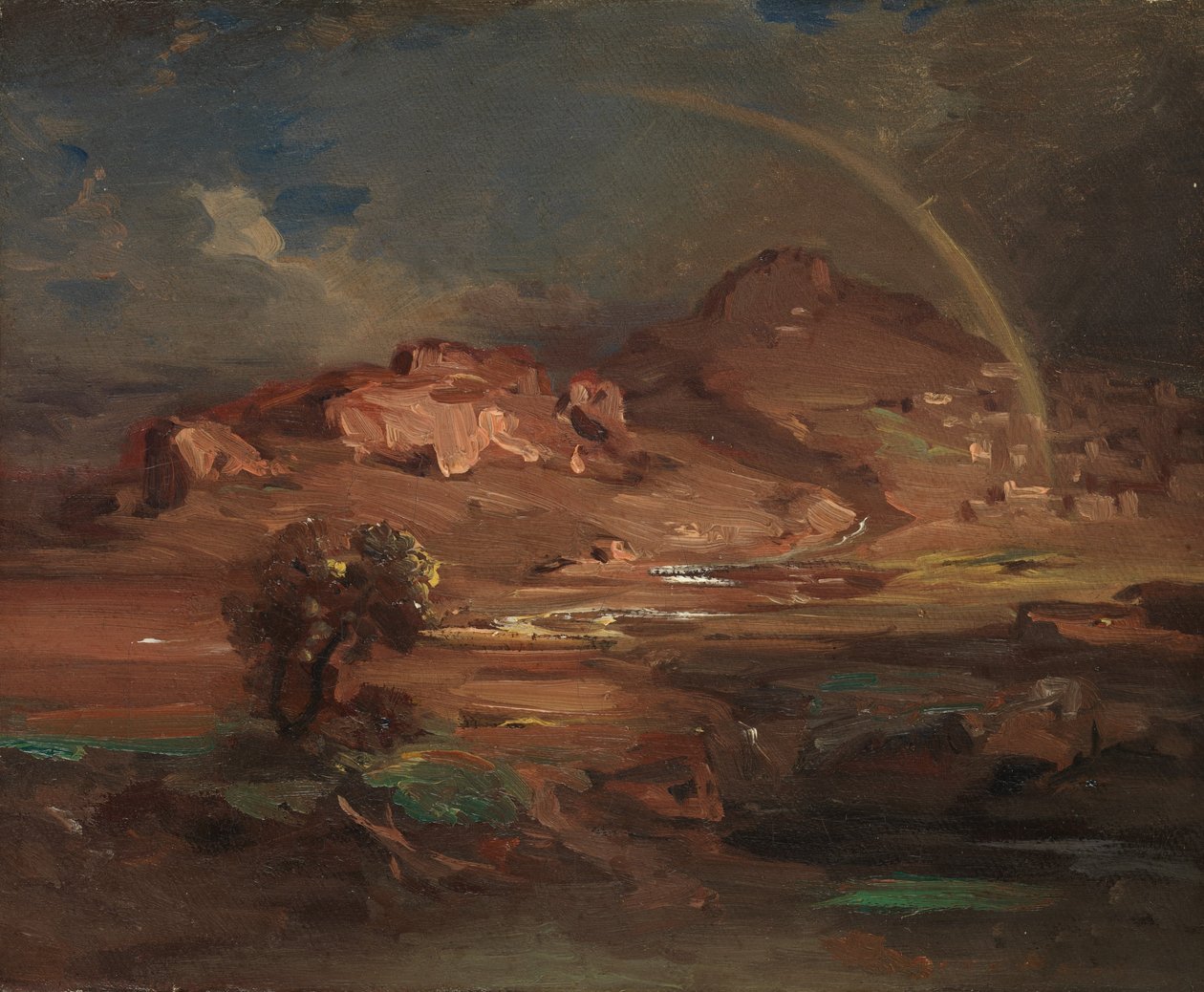 Kyrkogården i Pronoia nära Nauplia, ca. 1841-47. av Carl Rottmann