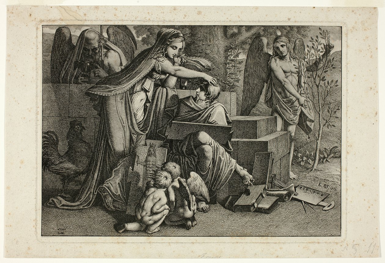 Allegory of Art: A Youth Inspired by the Spirit of Art av Carl Russ