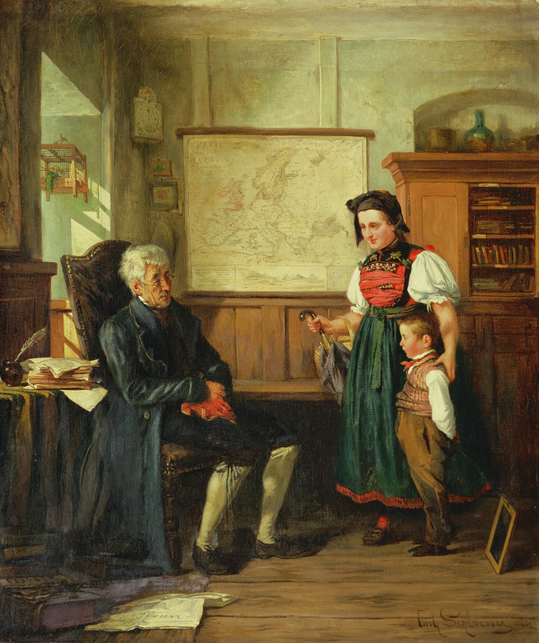 Inträder i praktiken, 1862 av Carl Schlosser