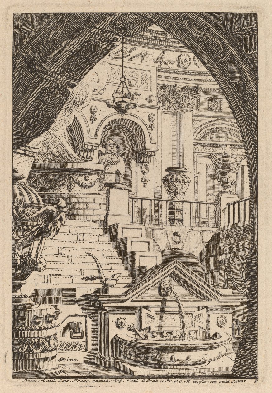 Fantasi om ett antikt tempel av Carl Schütz