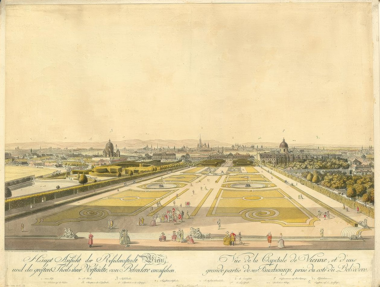 Wien från Belvedere av Carl Schütz