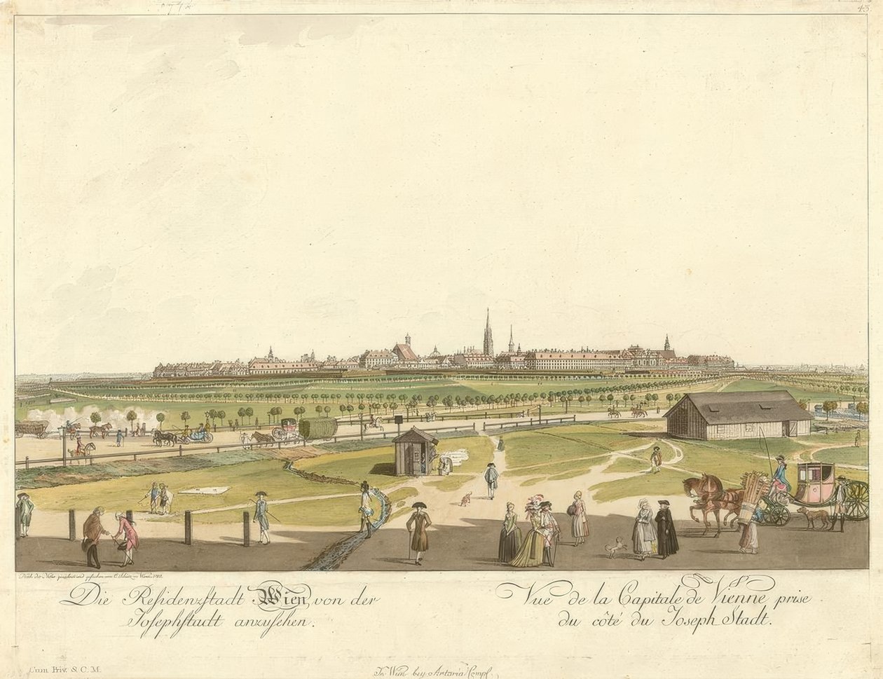 Wien sett från Josephstadt av Carl Schütz