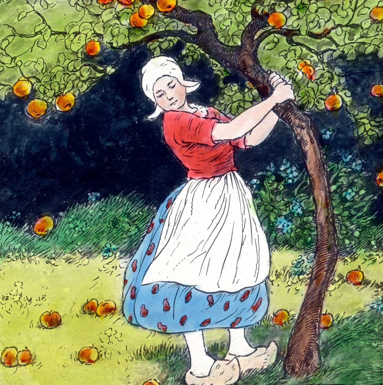 Bröderna Grimm - Sagor - Mor Hulda. Bild daterad cirka 1910. Carl Simon-arkivet av Carl Simon