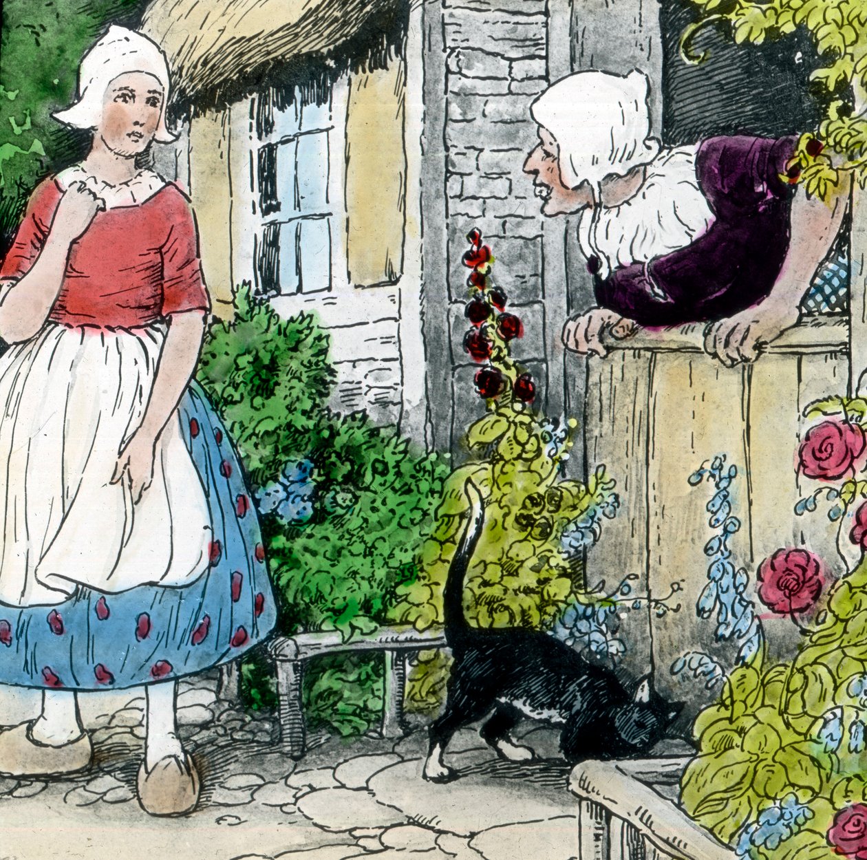 Bröderna Grimm - Sagor - Mor Hulda. Bild daterad cirka 1910. Carl Simon-arkivet av Carl Simon
