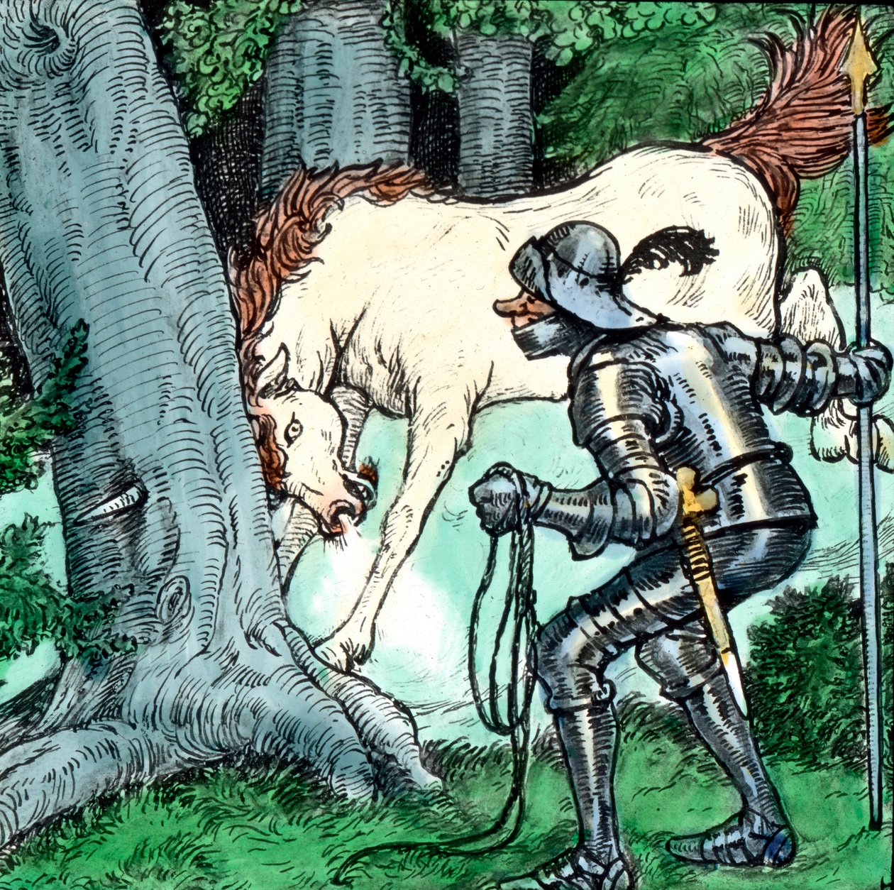 Bröderna Grimm - Sagor - Den tappre lille skräddaren. Bilddatum cirka 1910. Carl Simon-arkivet av Carl Simon